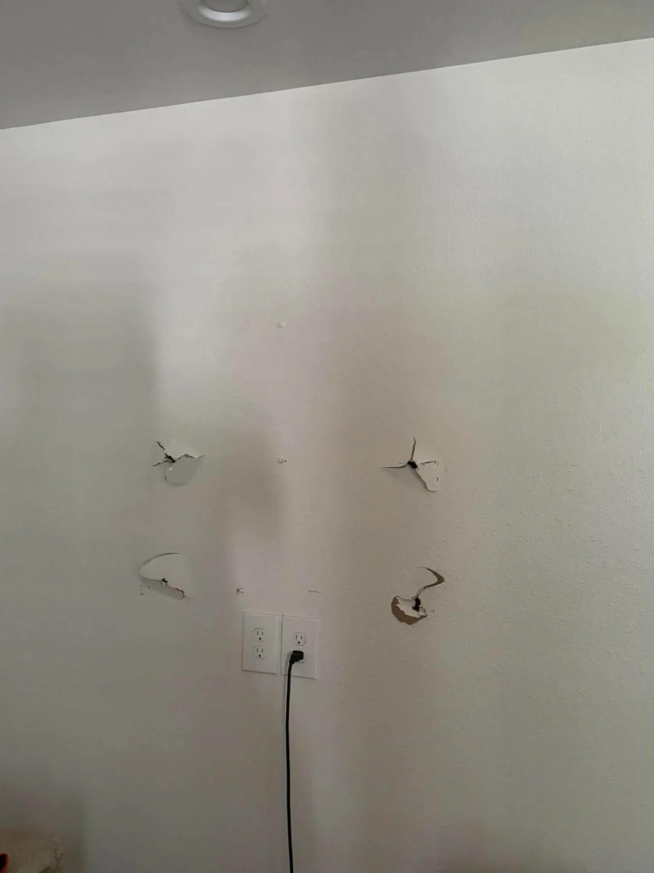 Wall damage before